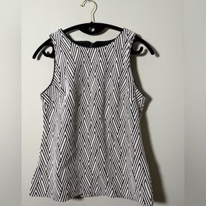 Banana Republic Black and White Chevron Blouse